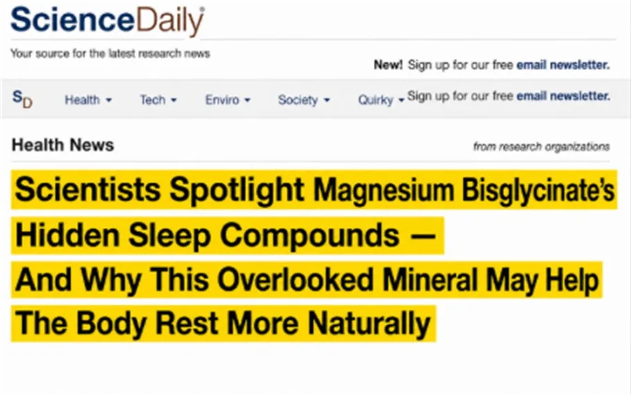 How magnesium bisglycinate supports sleep pathways